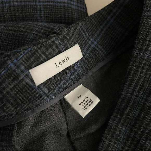 Lewit Black and Blue Plaid Pants - Picture 3 of 7